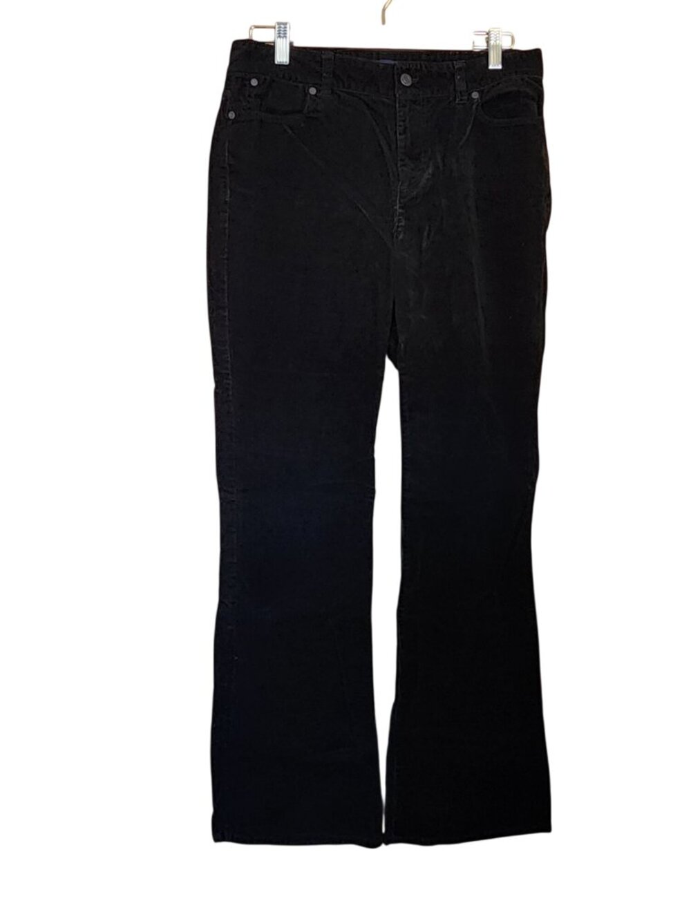 Talbots Curvey Flare Black Corduroys Womens Size 10